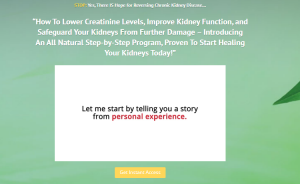 homepage of the kidney disease solution