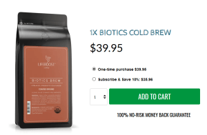 Lifeboost Coffee biotics brew
